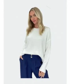 Six Fifty Soft Realm Sweater - White Sweatshirts & Sweaters