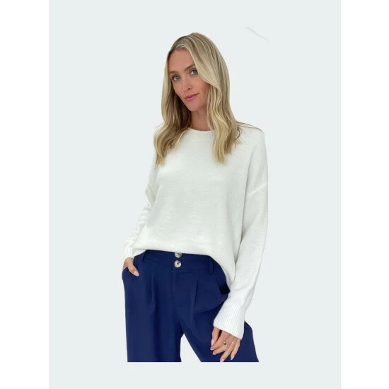 Six Fifty Soft Realm Sweater - White Sweatshirts & Sweaters 1 Six Fifty Soft Realm Sweater - White Sweatshirts & Sweaters