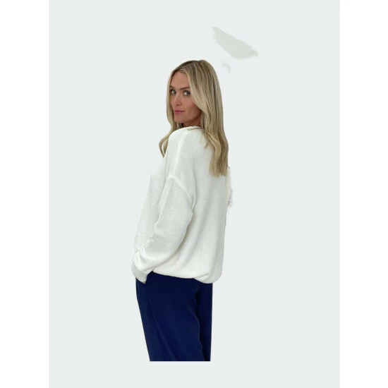 Six Fifty Soft Realm Sweater - White Sweatshirts & Sweaters 3 Six Fifty Soft Realm Sweater - White Sweatshirts & Sweaters - Image 3