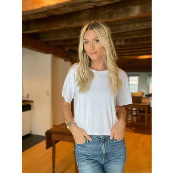 Six Fifty The Layering Tee Tops Ivory 2 Six Fifty The Layering Tee Tops Ivory - Image 2