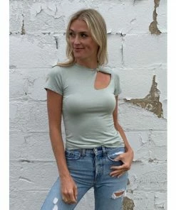 Six Fifty Tie The Knot Top Tops Light Sage -Six Fifty Shop unnamed file 137