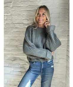 Six Fifty Luisa Chunky Sweater Sweatshirts & Sweaters Sage -Six Fifty Shop unnamed file 157