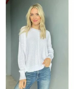 Six Fifty Down The Line Sweater Sweatshirts & Sweaters White -Six Fifty Shop unnamed file 161