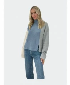 Six Fifty Abigail Colorblock Sweater - Blue Combo Sweatshirts & Sweaters