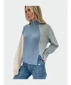 Six Fifty Abigail Colorblock Sweater - Blue Combo Sweatshirts & Sweaters -Six Fifty Shop unnamed file 164