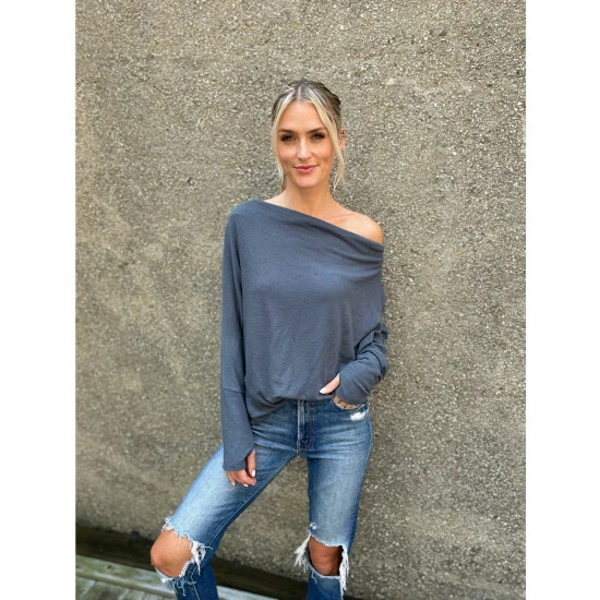 Six Fifty The Anywhere Top Tops Slate 2 Six Fifty The Anywhere Top Tops Slate - Image 2