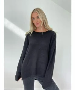 Six Fifty Soft Realm Sweater - Black Sweatshirts & Sweaters
