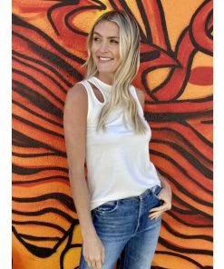 Six Fifty Talk About It Tank Tops White