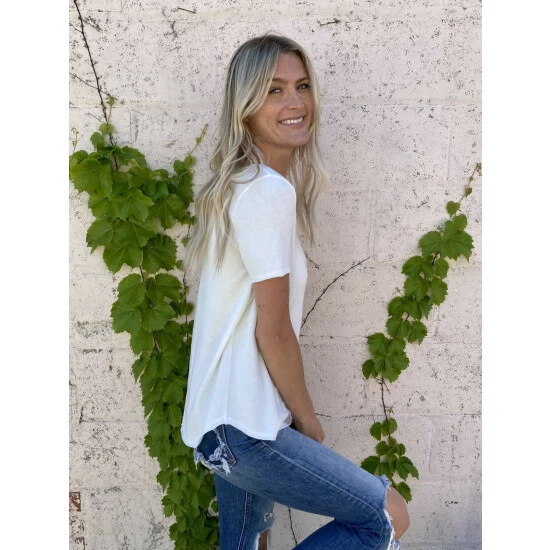 Six Fifty Always And Forever Tee Tops Ivory 3 Six Fifty Always And Forever Tee Tops Ivory - Image 3