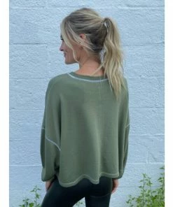 Six Fifty The Boyfriend Crew Sweatshirts & Sweaters Army -Six Fifty Shop unnamed file 259