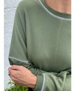 Six Fifty The Boyfriend Crew Sweatshirts & Sweaters Army -Six Fifty Shop unnamed file 260