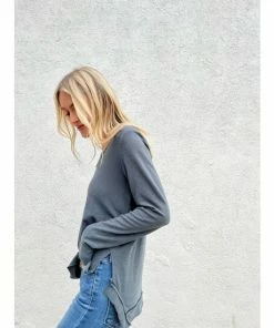 Six Fifty All Is Right Long Sleeve Tops Slate -Six Fifty Shop unnamed file 295