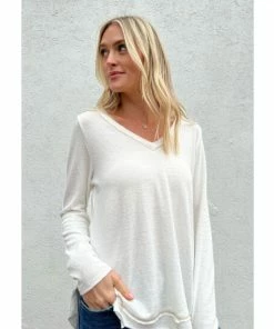 Six Fifty All Is Right Long Sleeve Tops Ivory