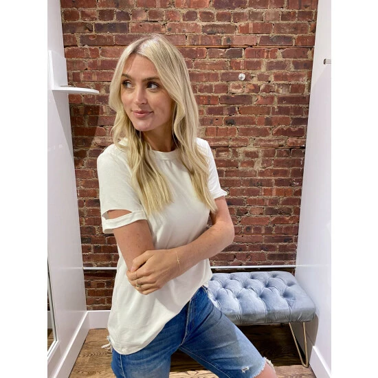 Six Fifty Be Right Back Tee Tops Ivory 2 Six Fifty Be Right Back Tee Tops Ivory - Image 2