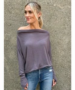 Six Fifty The Anywhere Top Tops Eggplant