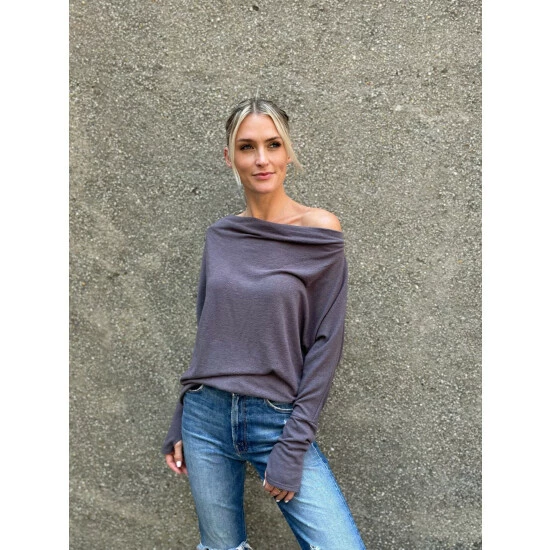 Six Fifty The Anywhere Top Tops Eggplant 2 Six Fifty The Anywhere Top Tops Eggplant - Image 2