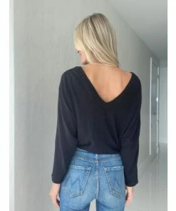 Six Fifty Just Between Us V-Neck Tops Black 5 Six Fifty Just Between Us V-Neck Tops Black -Six Fifty Shop unnamed file 397