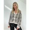 Six Fifty Rory Cardigan - Latte/Black Sweatshirts & Sweaters
