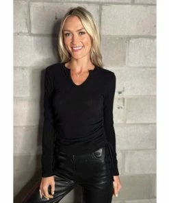 Six Fifty Love Struck Long Sleeve Tops Black