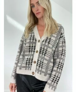Six Fifty Rory Cardigan - Latte/Black Sweatshirts & Sweaters -Six Fifty Shop unnamed file 45