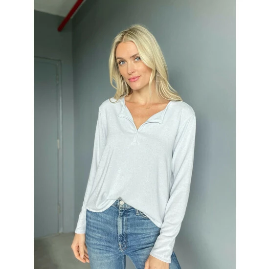 Six Fifty Easy Days Henley Tops Baby Blue 2 Six Fifty Easy Days Henley Tops Baby Blue - Image 2