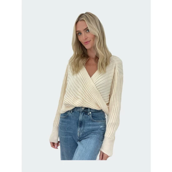 Six Fifty Toni Twist Sweater - Ivory Sweatshirts & Sweaters 1 Six Fifty Toni Twist Sweater - Ivory Sweatshirts & Sweaters