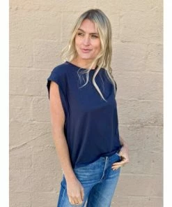 Six Fifty Hard To Leave Tank Tops Navy