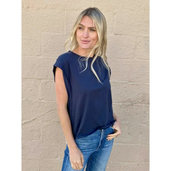 Six Fifty Hard To Leave Tank Tops Navy 1 Six Fifty Hard To Leave Tank Tops Navy