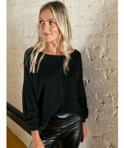 Six Fifty By Your Side Long Sleeve Tops Black