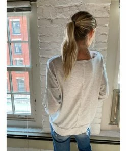 Six Fifty By Your Side Long Sleeve Tops Light Heather Grey -Six Fifty Shop unnamed file 512