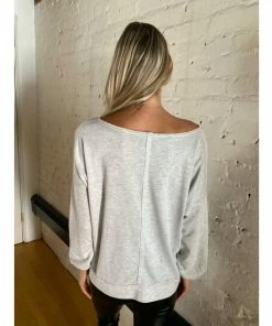 Six Fifty By Your Side Long Sleeve Tops Light Heather Grey -Six Fifty Shop unnamed file 513