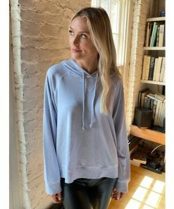 Six Fifty Easy Sundays Hoodie Sweatshirts & Sweaters Light Blue