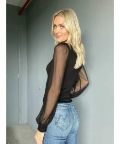 Six Fifty Best Date Long Sleeve Tops Black -Six Fifty Shop unnamed file 568