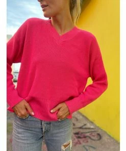 Six Fifty Ashlyn V-neck Sweater Sweatshirts & Sweaters Hot Pink 8 Six Fifty Ashlyn V-neck Sweater Sweatshirts & Sweaters Hot Pink -Six Fifty Shop unnamed file 577