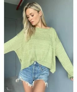 Six Fifty Shop 4 Six Fifty Precious Moments Pullover Sweatshirts & Sweaters Sage