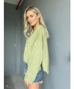 Six Fifty Precious Moments Pullover Sweatshirts & Sweaters Sage -Six Fifty Shop unnamed file 581