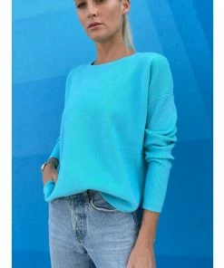 Six Fifty Lola Pullover Sweater Sweatshirts & Sweaters Turquoise -Six Fifty Shop unnamed file 586