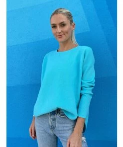 Six Fifty Lola Pullover Sweater Sweatshirts & Sweaters Turquoise -Six Fifty Shop unnamed file 587
