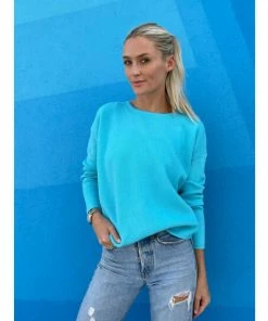 Six Fifty Lola Pullover Sweater Sweatshirts & Sweaters Turquoise -Six Fifty Shop unnamed file 588