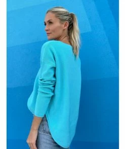 Six Fifty Lola Pullover Sweater Sweatshirts & Sweaters Turquoise -Six Fifty Shop unnamed file 589