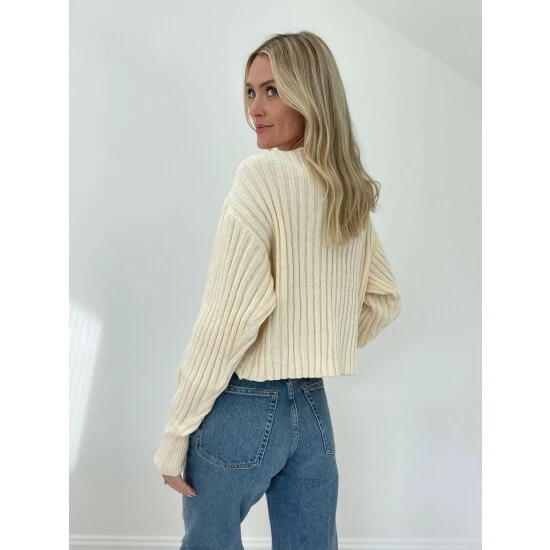 Six Fifty Toni Twist Sweater - Ivory Sweatshirts & Sweaters 2 Six Fifty Toni Twist Sweater - Ivory Sweatshirts & Sweaters - Image 2