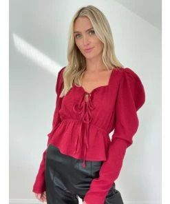 Six Fifty Raelyn Blouse - Burgundy Tops