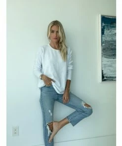 Six Fifty Lola Pullover Sweater Sweatshirts & Sweaters White -Six Fifty Shop unnamed file 601