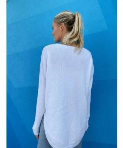 Six Fifty Lola Pullover Sweater Sweatshirts & Sweaters White -Six Fifty Shop unnamed file 603