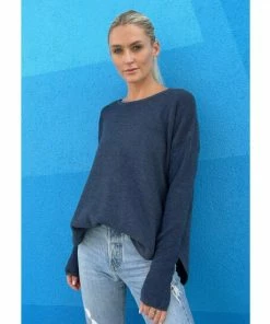 Six Fifty Lola Pullover Sweater Sweatshirts & Sweaters Navy