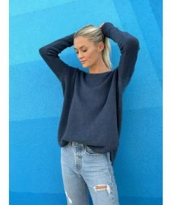 Six Fifty Lola Pullover Sweater Sweatshirts & Sweaters Navy -Six Fifty Shop unnamed file 610