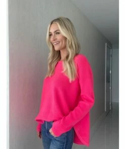 Six Fifty Lola Pullover Sweater Sweatshirts & Sweaters Hot Pink -Six Fifty Shop unnamed file 619