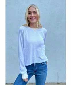 Six Fifty Simplicity Long Sleeve Tops White