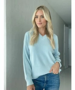 Six Fifty Ashlyn V-neck Sweater Sweatshirts & Sweaters Sky Blue 6 Six Fifty Ashlyn V-neck Sweater Sweatshirts & Sweaters Sky Blue -Six Fifty Shop unnamed file 628