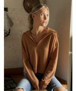 Six Fifty Good Company Long Sleeve Tops Camel